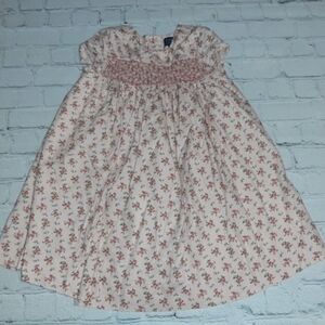 Vintage 4T Polo Ralph Lauren Peachy Floral Dress